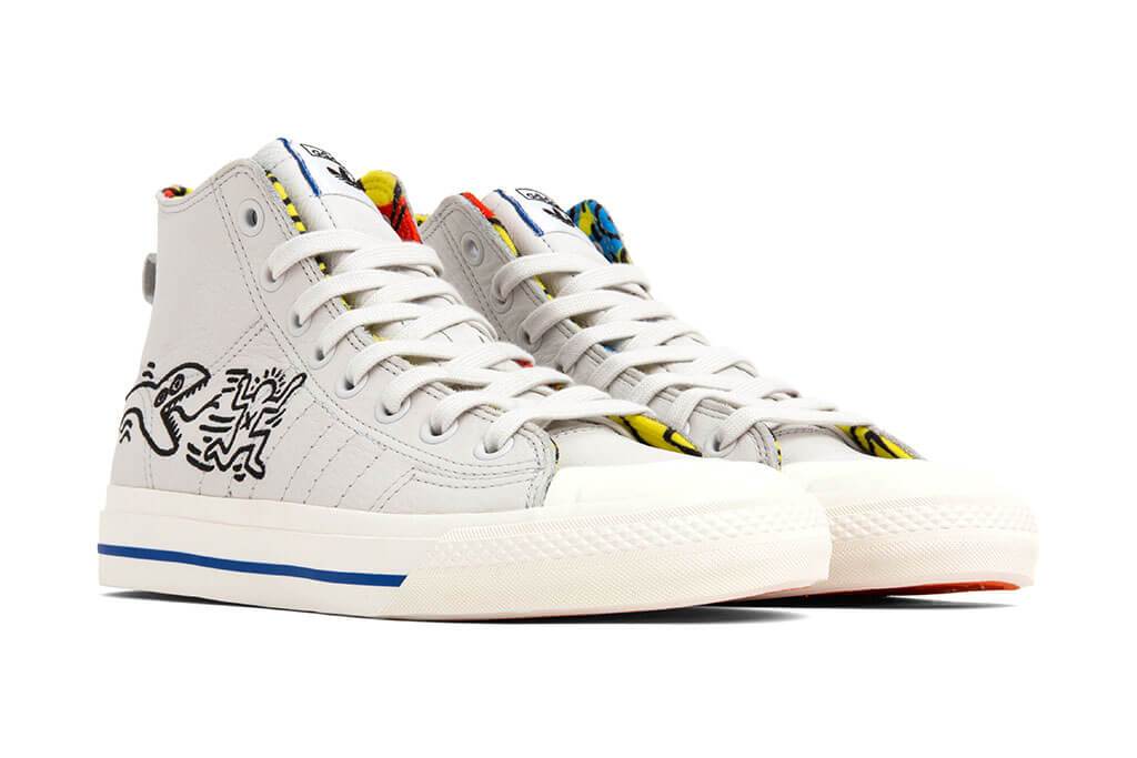 adidas Originals x Keith Haring Nizza Hi RF - Crystal White/Blue/Core White