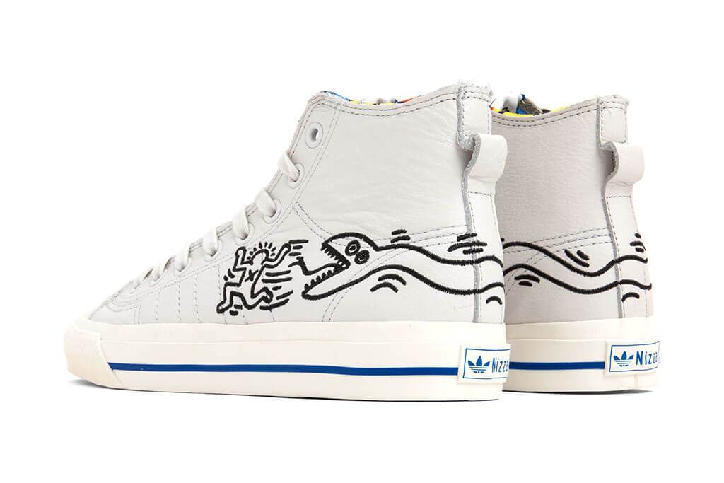 adidas Originals x Keith Haring Nizza Hi RF - Crystal White/Blue/Core White