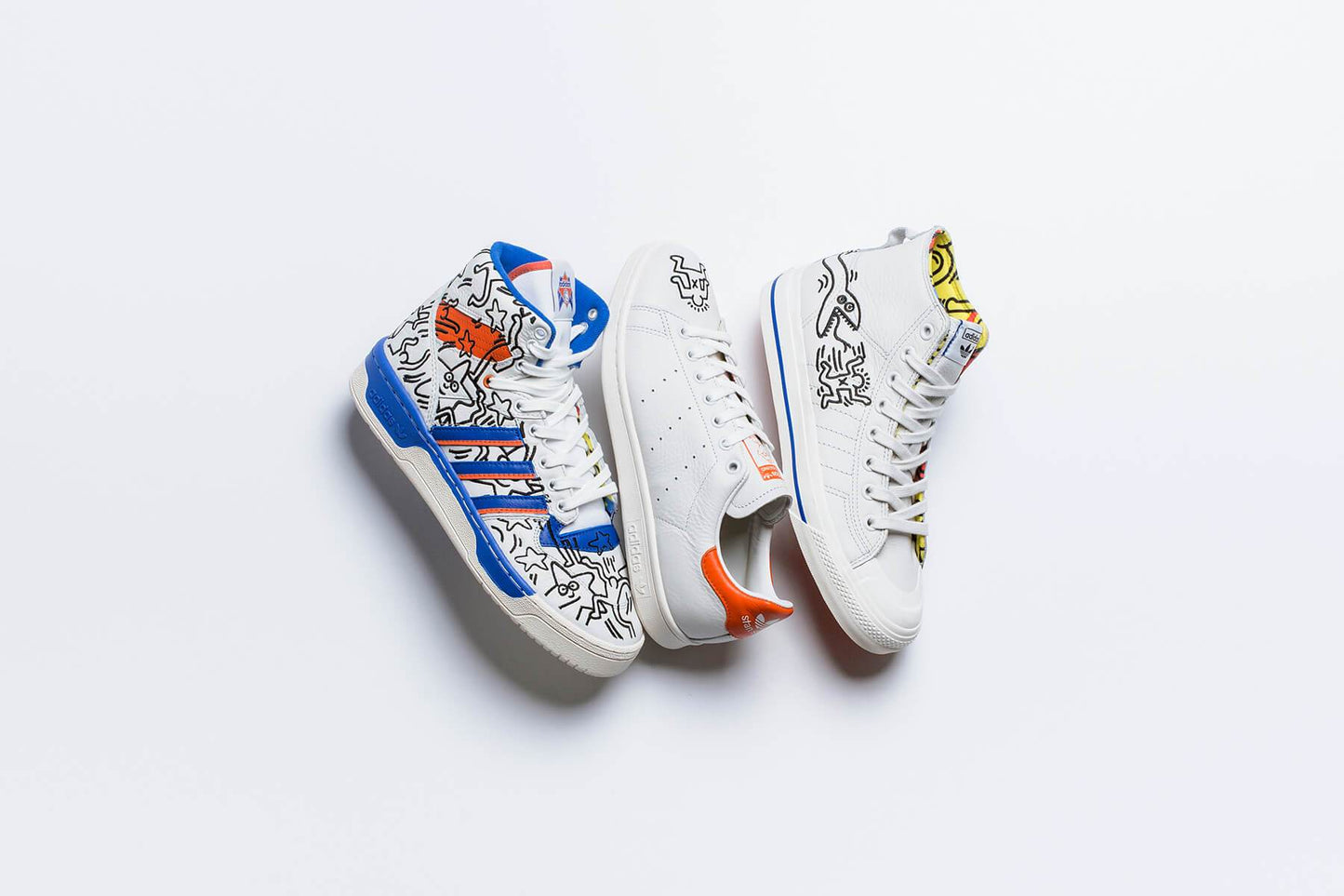 adidas Originals x Keith Haring Nizza Hi RF - Crystal White/Blue/Core White