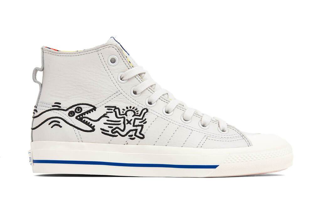 adidas Originals x Keith Haring Nizza Hi RF - Crystal White/Blue/Core White