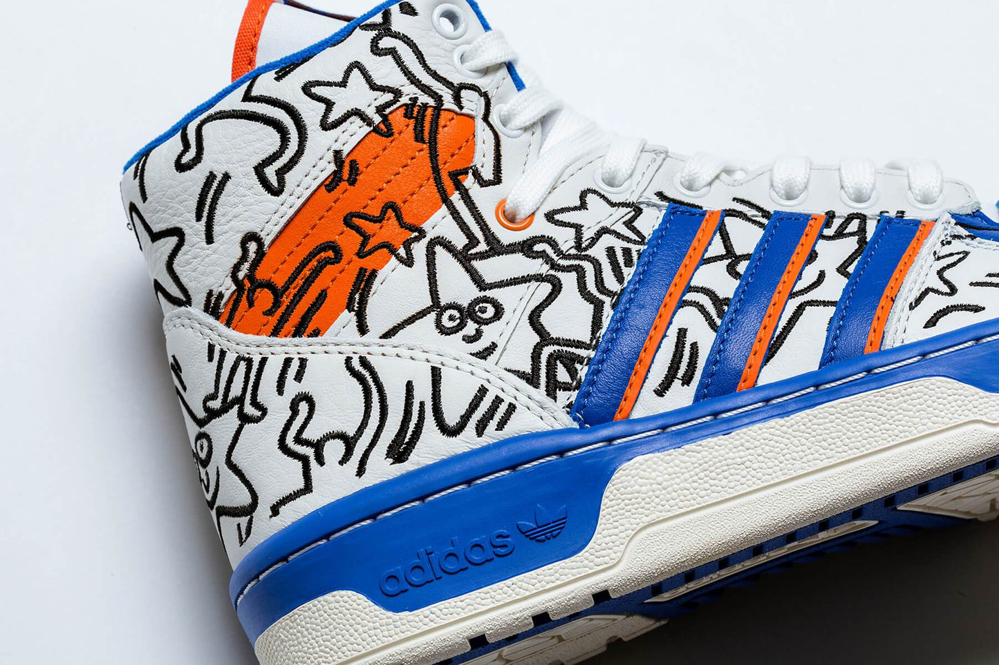 adidas Originals x Keith Haring Rivalry Hi - Crystal White/Blue/Core White