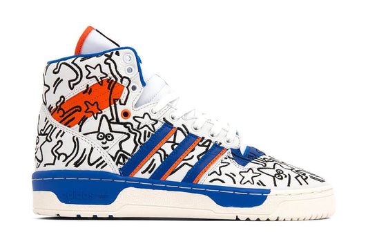 adidas Originals x Keith Haring Rivalry Hi - Crystal White/Blue/Core White