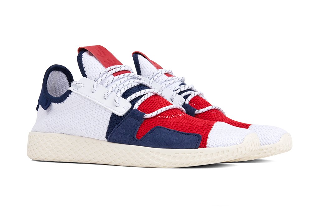 adidas Originals x Pharrell Williams BBC HU V2 - White/Scarlet/Dark Blue