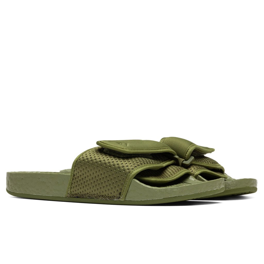 adidas Originals x Pharrell Williams Boost Slide - Olive Cargo