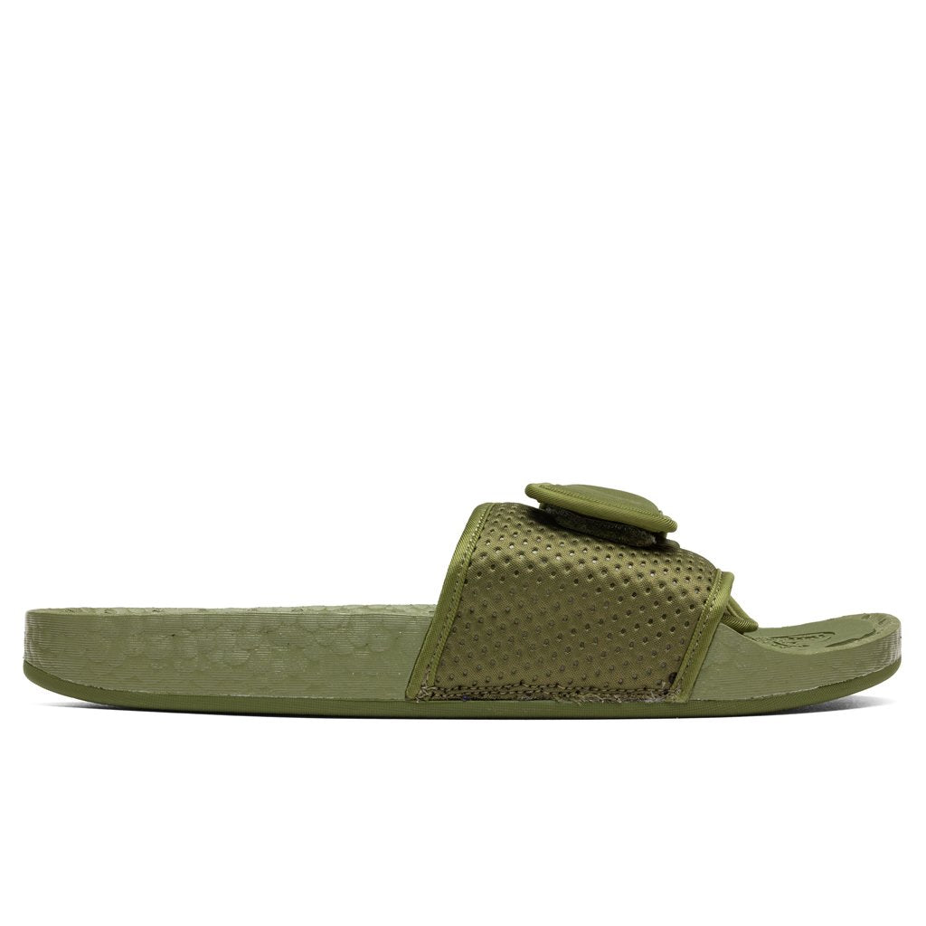 adidas Originals x Pharrell Williams Boost Slide - Olive Cargo