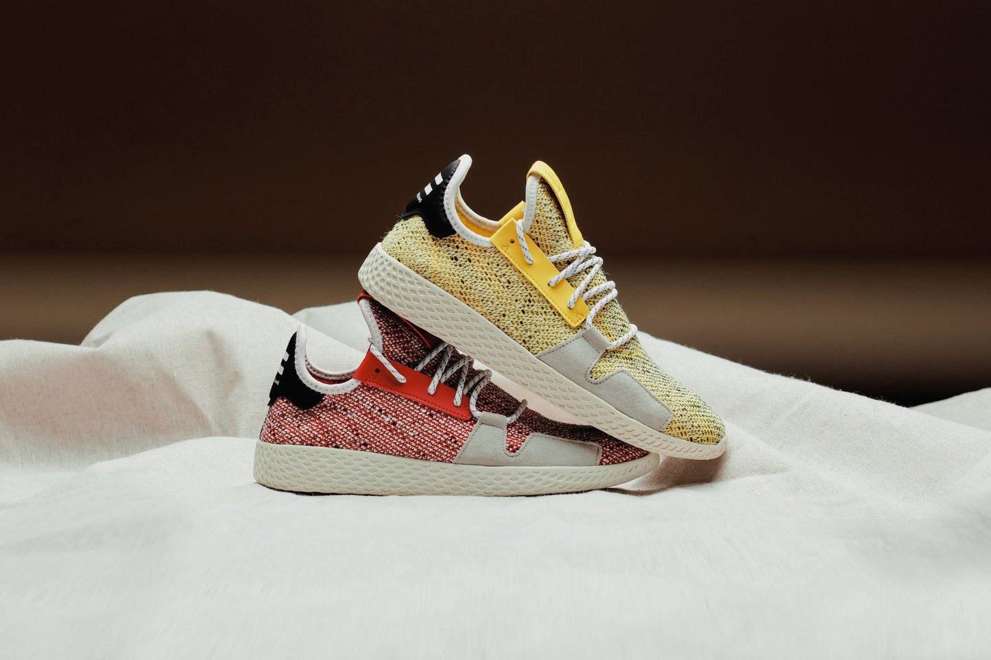 adidas Originals x Pharrell Williams 'Tennis HU v2' - Scarlet/White
