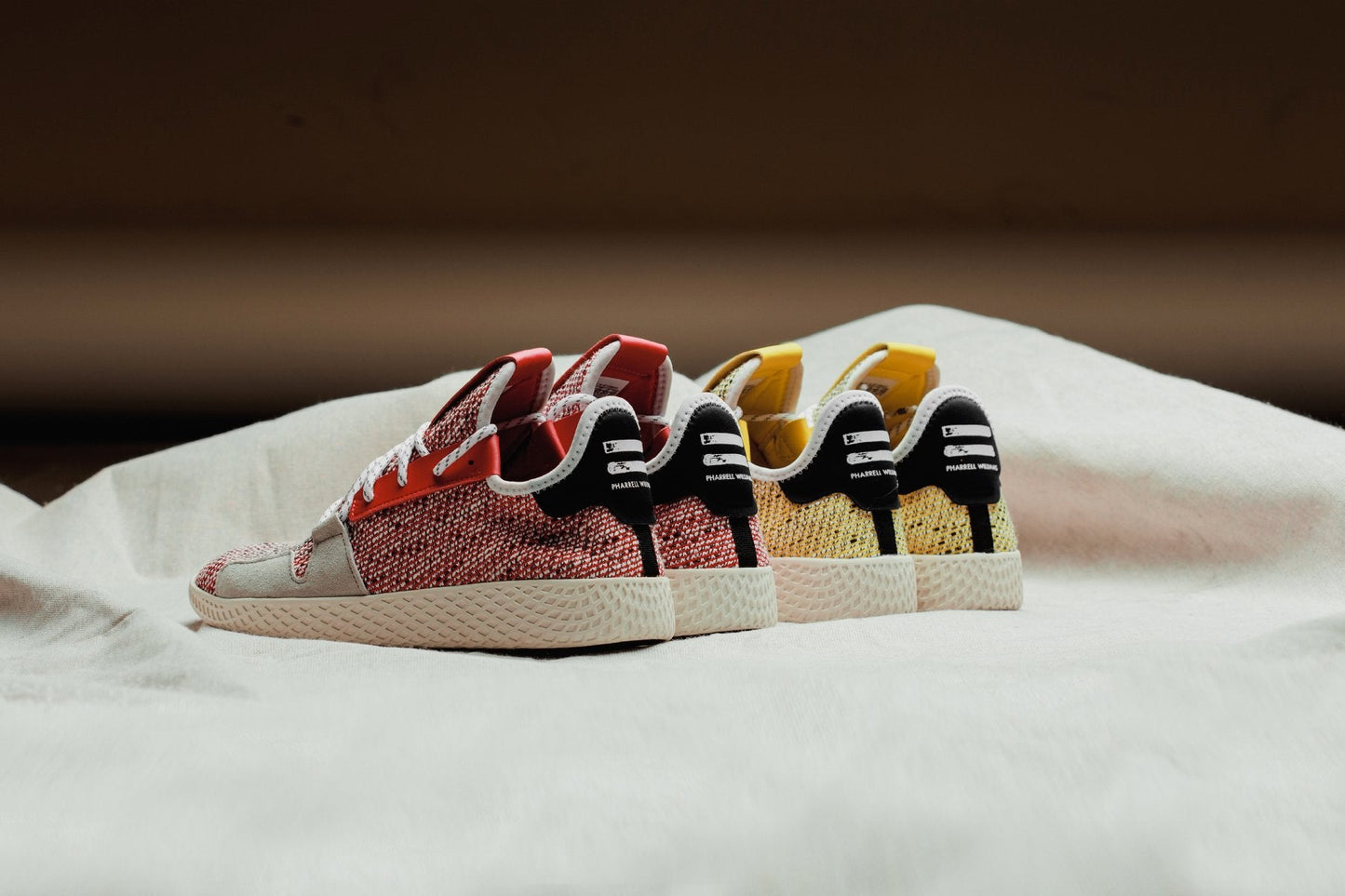 adidas Originals x Pharrell Williams 'Tennis HU v2' - Scarlet/White