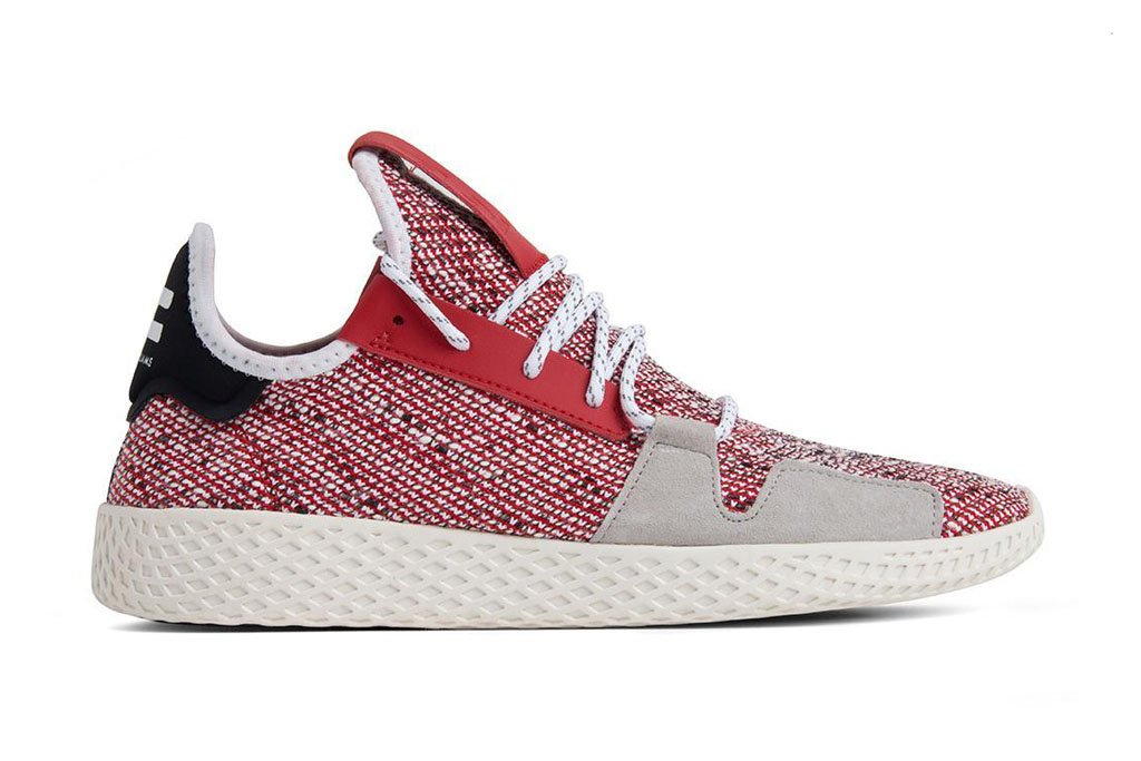adidas Originals x Pharrell Williams 'Tennis HU v2' - Scarlet/White