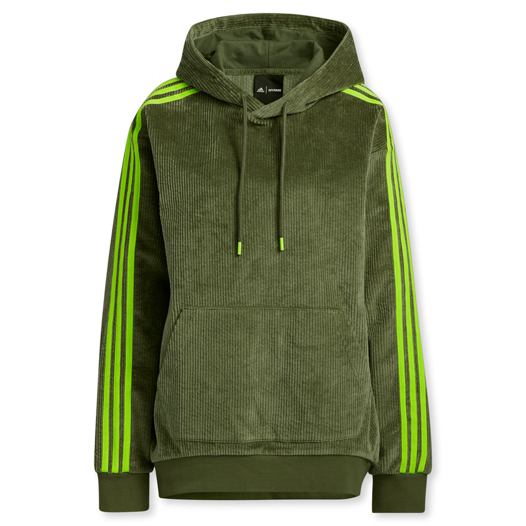 adidas Originals x Ivy Park Corduroy Hoodie - Wild Pine/Solar Slime