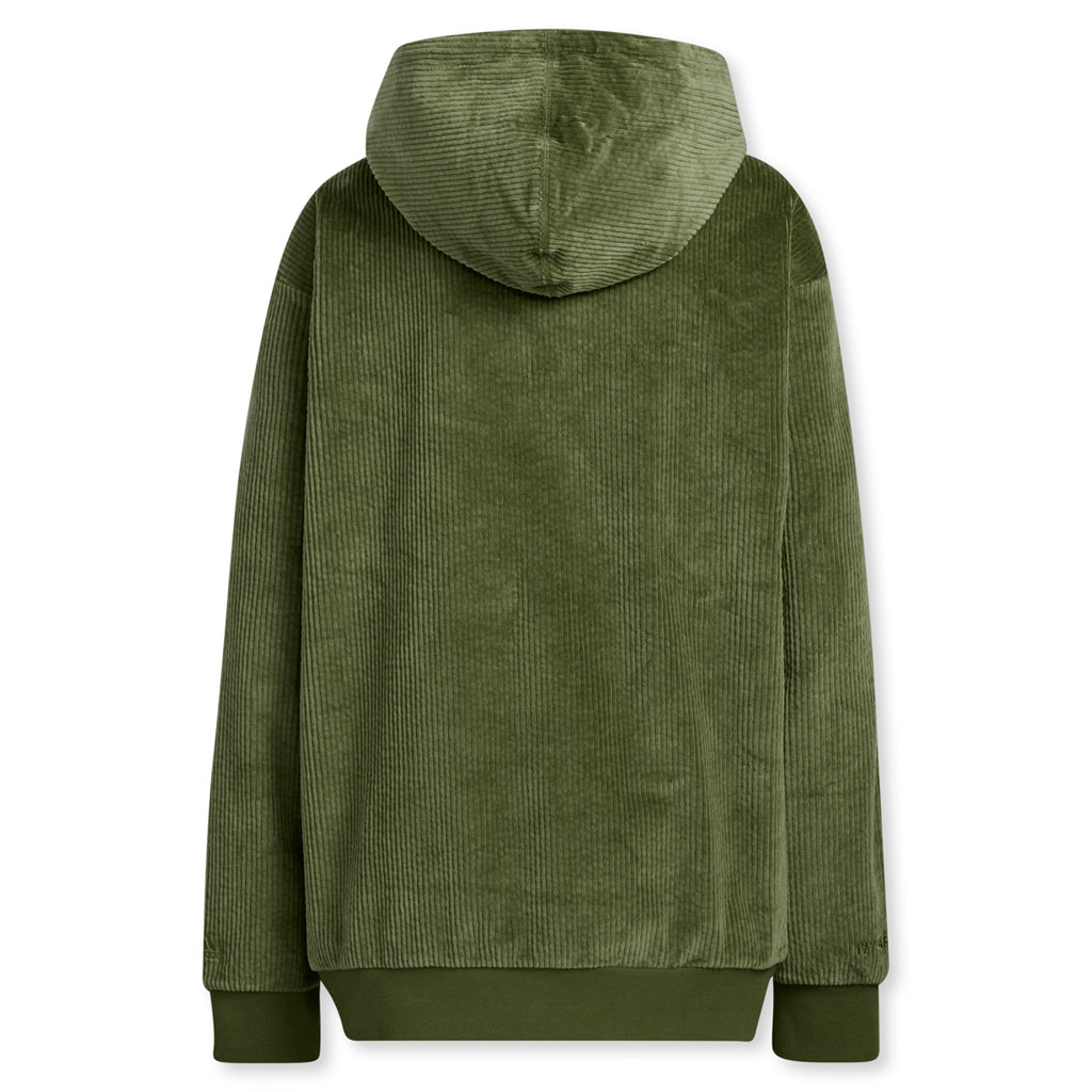 adidas Originals x Ivy Park Corduroy Hoodie - Wild Pine/Solar Slime