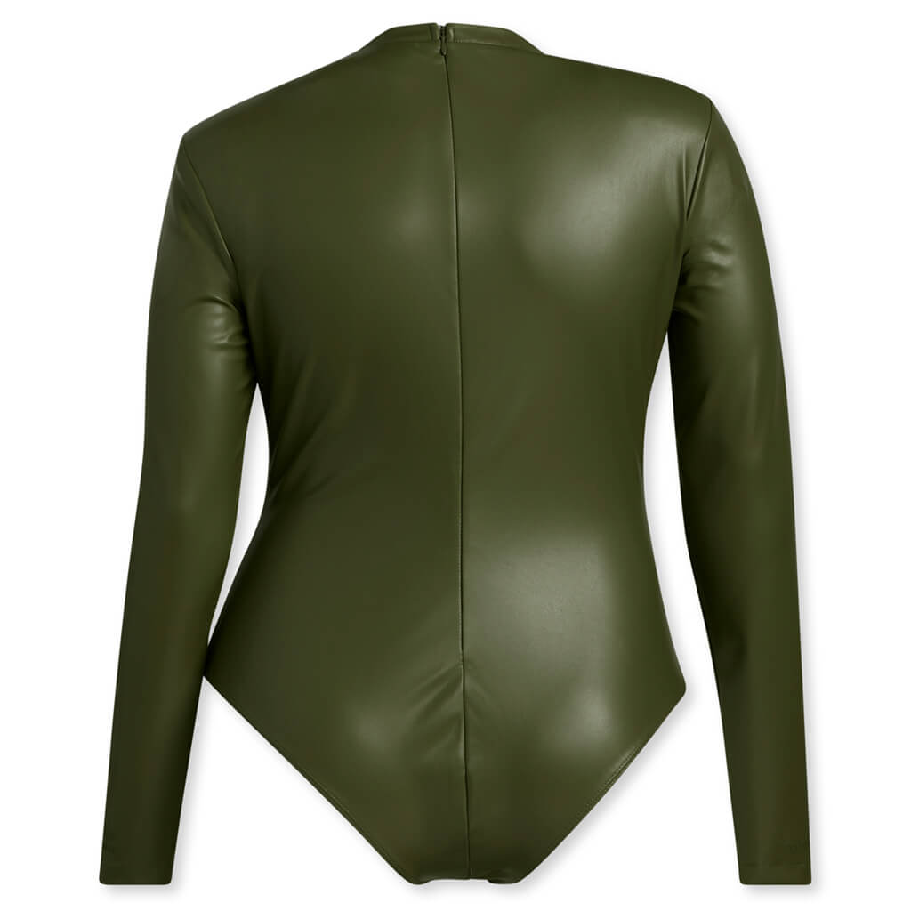 adidas Originals x Ivy Park Women's Plus Size Faux Leather Bodysuit - Wild Pine