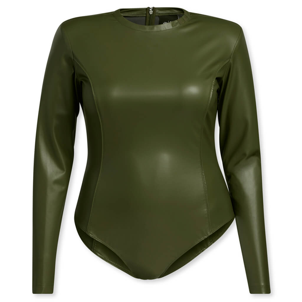 adidas Originals x Ivy Park Women's Plus Size Faux Leather Bodysuit - Wild Pine
