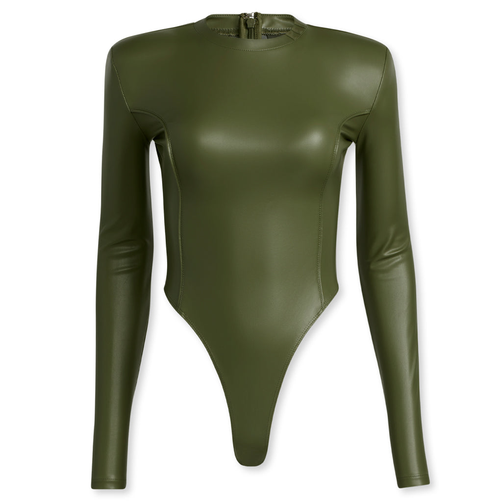 adidas Originals x Ivy Park Women's Faux Leather Bodysuit - Wild Pine