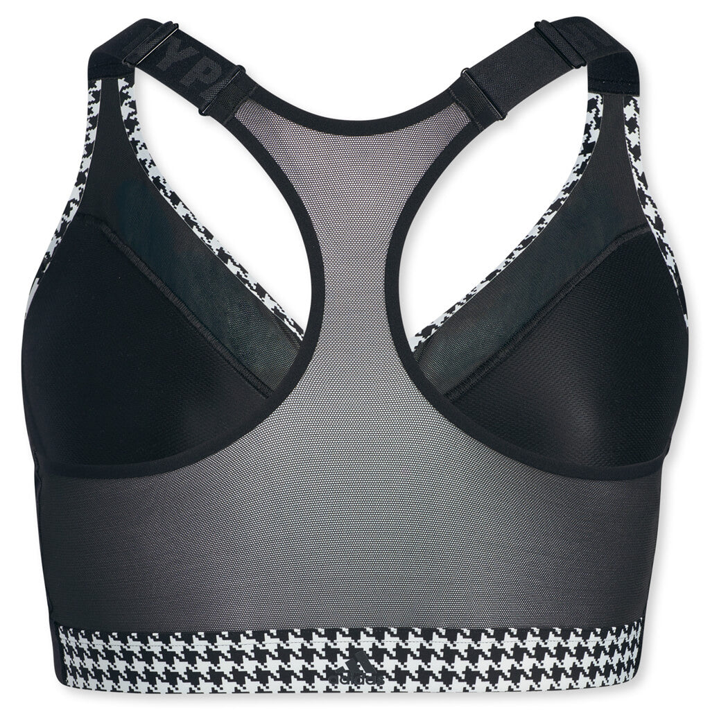 adidas Originals x Ivy Park Women's Plus Size AOP Zip Bra 2.0 - Clear Grey/Black