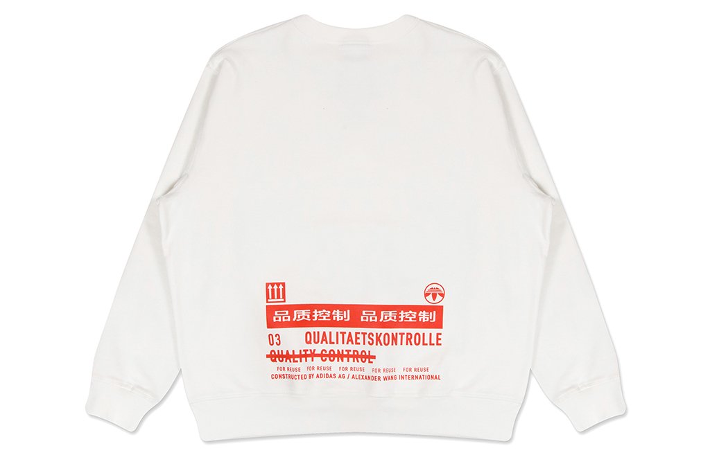 adidas Originals x Alexander Wang AW Graphic Crewneck - Core White/Borange