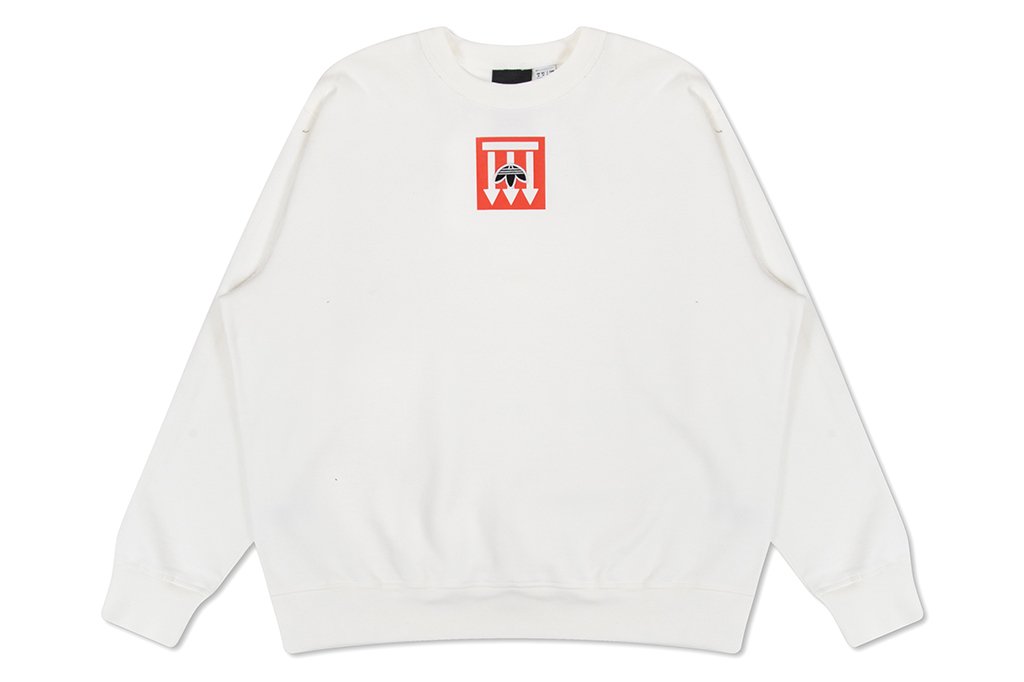 adidas Originals x Alexander Wang AW Graphic Crewneck - Core White/Borange