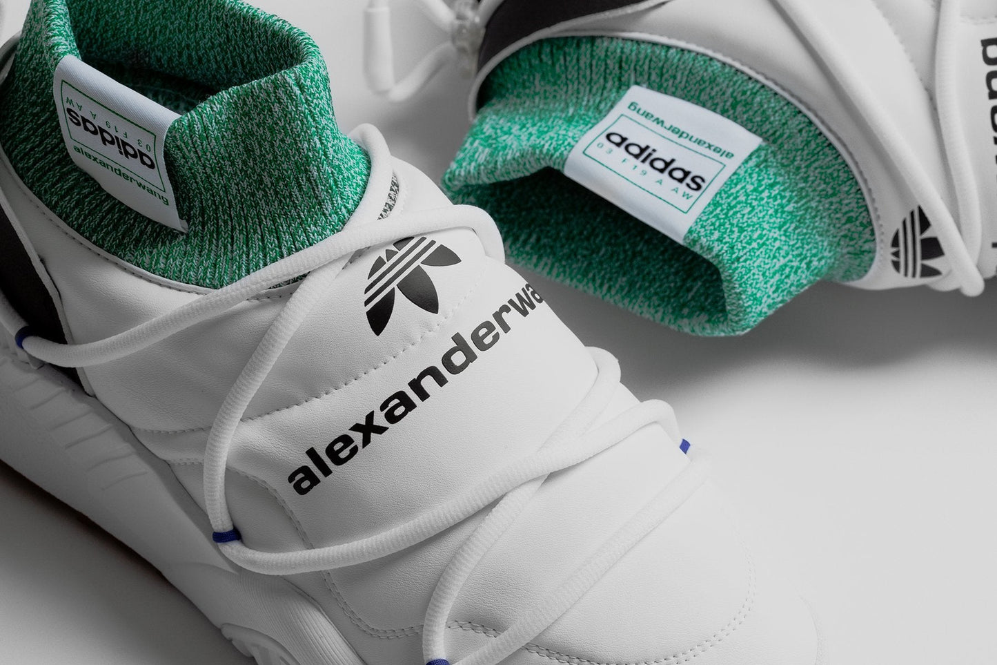 adidas Originals x Alexander Wang AW Puff Trainers - FTW White/Core Black/Prime Ink Blue