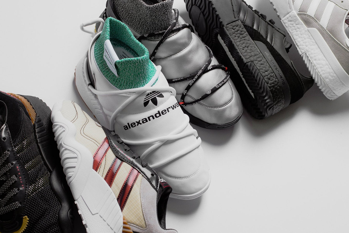 adidas Originals x Alexander Wang AW Puff Trainers - Matte Silver/Matte Silver/Core Black