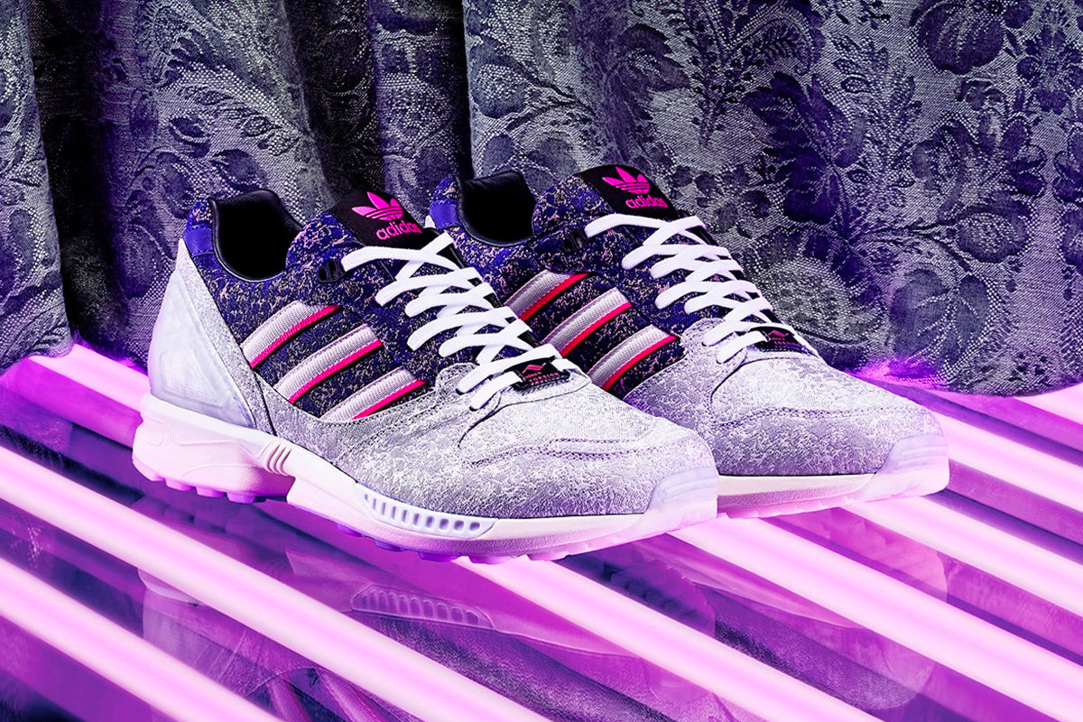 adidas Originals x Vieux Lyon V-ZX 8000 - Silver Metallic/Semi Solar Pink