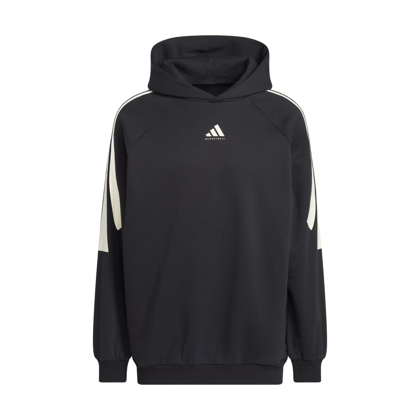 adidas Basketball 3-Stripes Fleece Hoodie 'Black' JZ7914