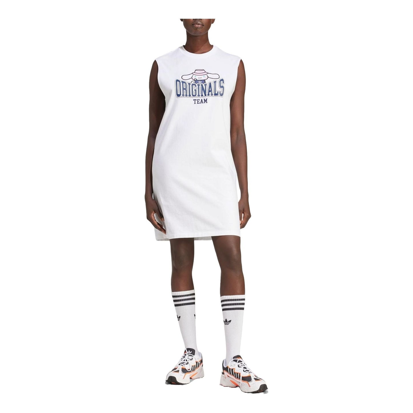 (WMNS) adidas Originals x Hello Kitty Cinnamoroll Graphic Tank Dress Asia Sizing 'White' JG8055