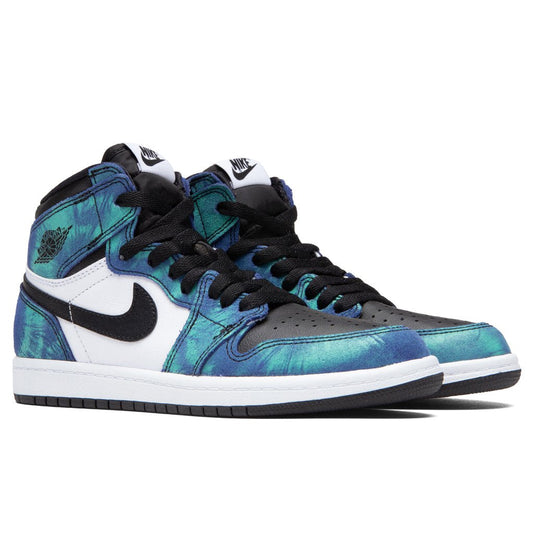 Air Jordan 1 High OG (PS) "Tie-Dye" - White/Black/Aurora Green