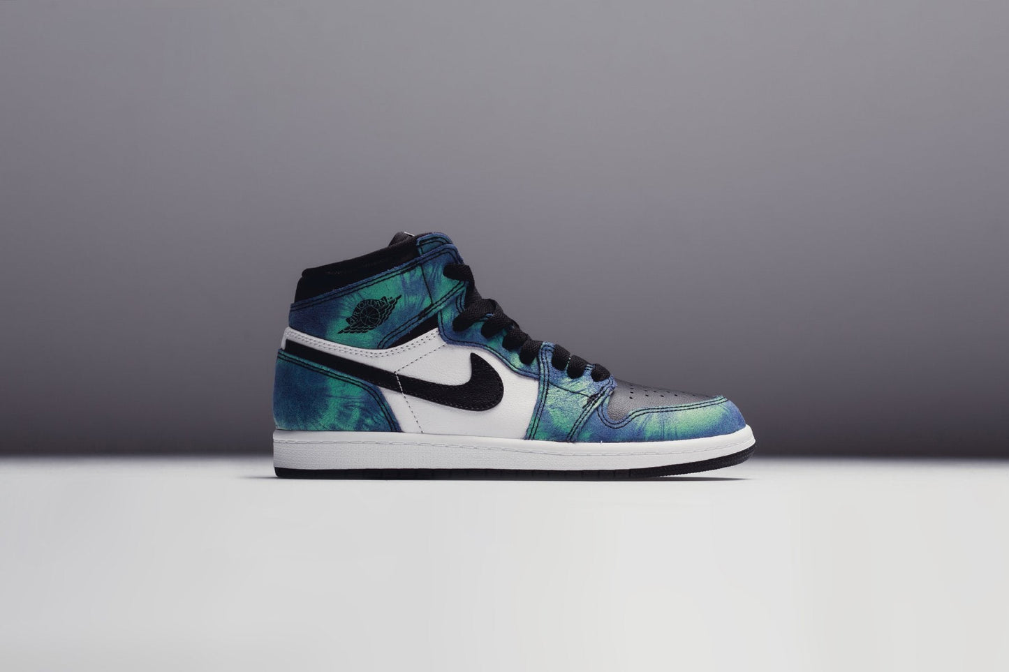 Air Jordan 1 High OG (PS) "Tie-Dye" - White/Black/Aurora Green