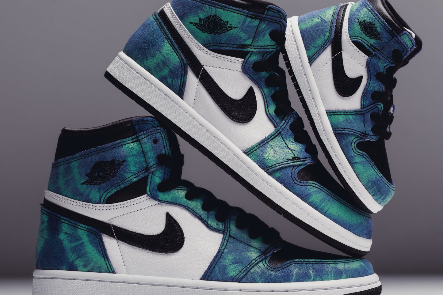Air Jordan 1 High OG (TD) "Tie-Dye" - White/Black/Aurora Green