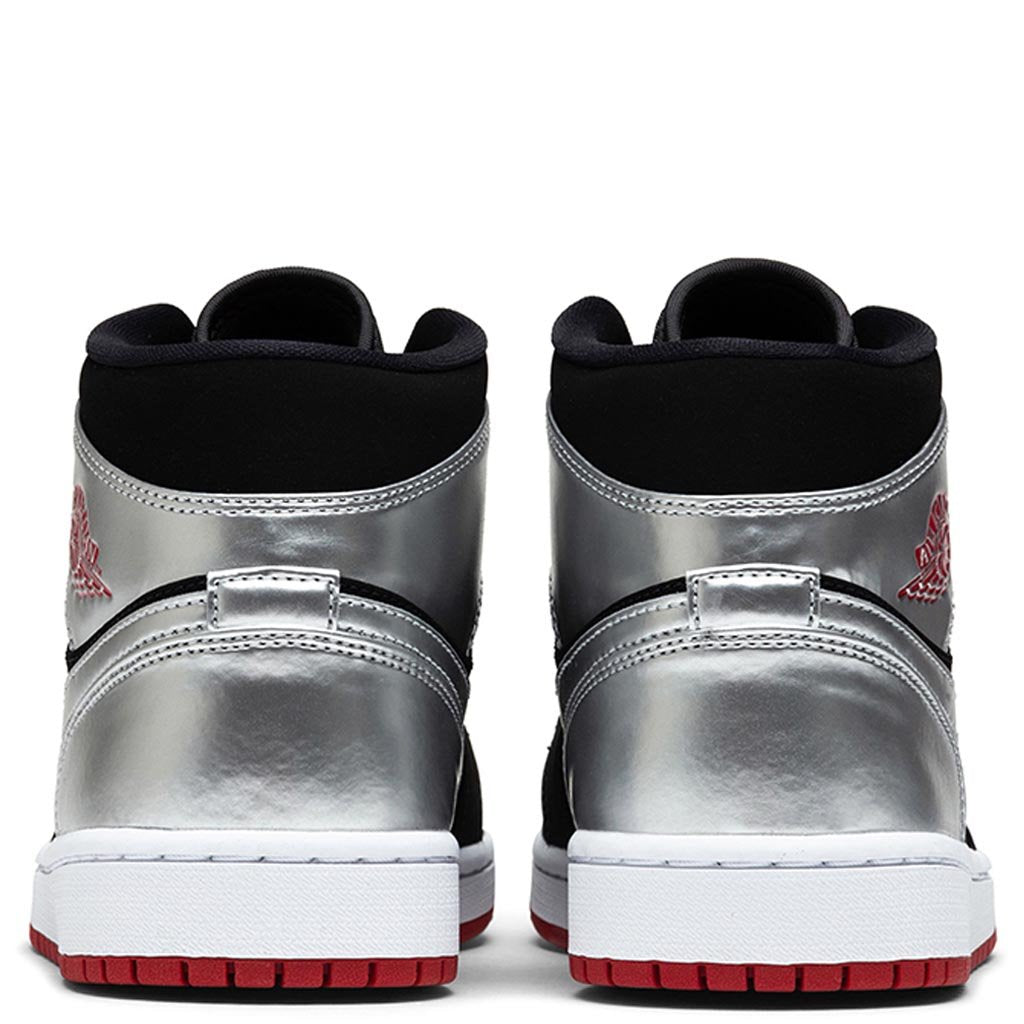 Air Jordan 1 Mid - Black/Gym Red/Metallic Silver