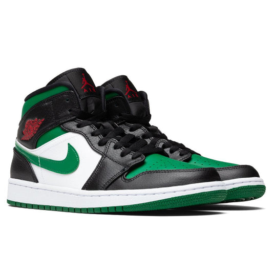Air Jordan 1 Mid - Black/Pine Green/White/Gym Red