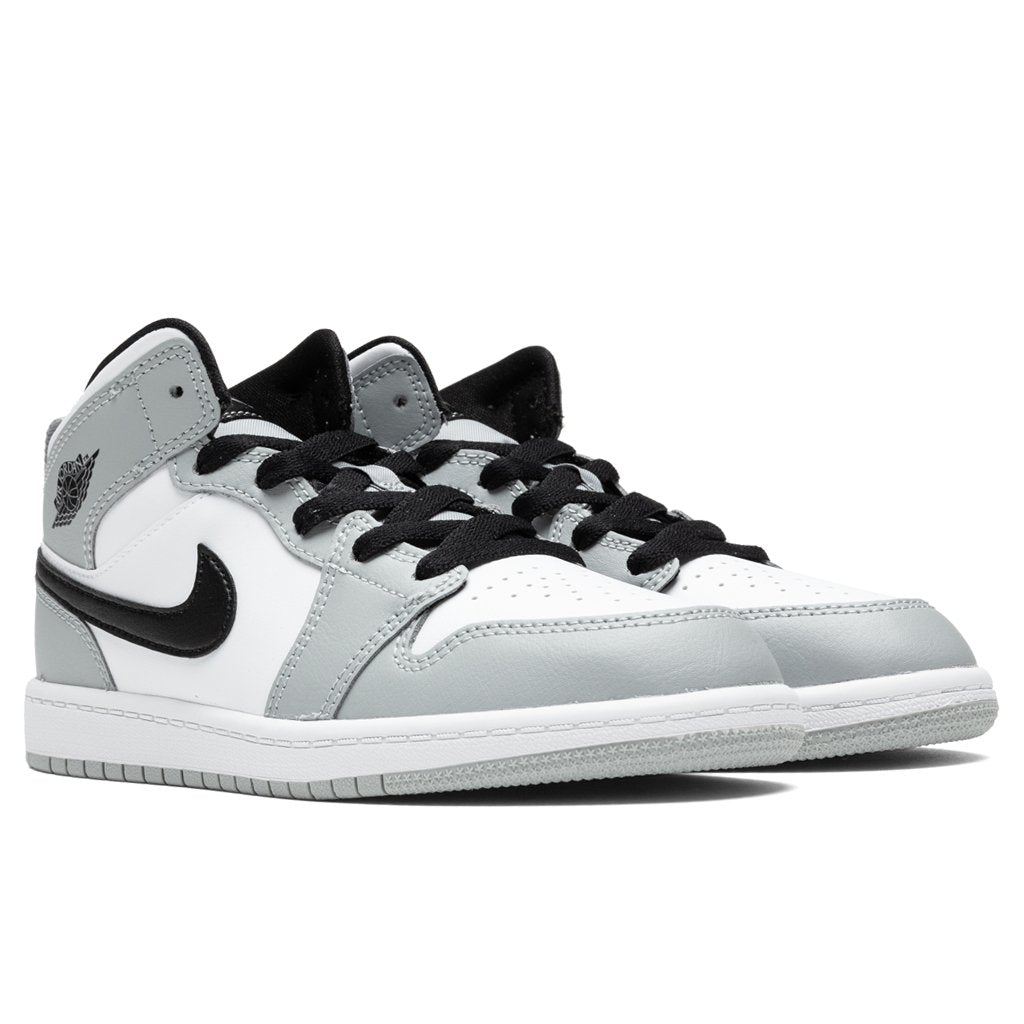 Air Jordan 1 Mid (PS) - Light Smoke Grey/Black/White