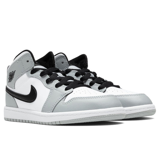 Air Jordan 1 Mid (PS) - Light Smoke Grey/Black/White