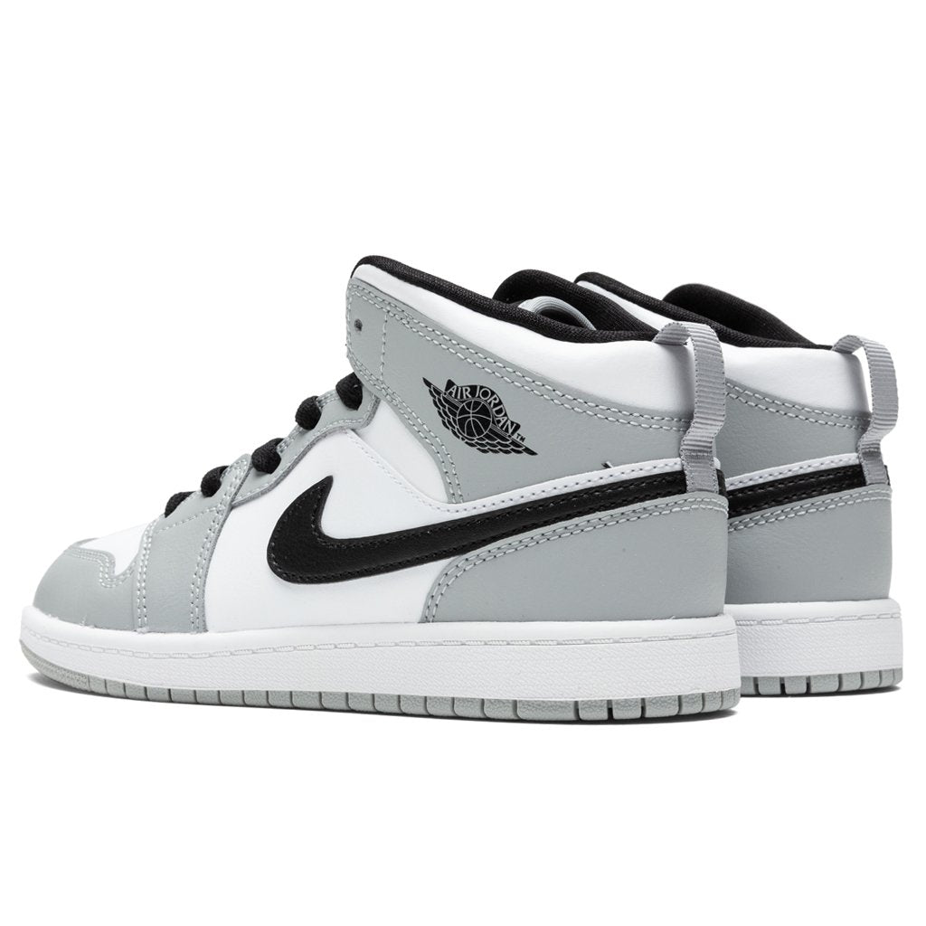 Air Jordan 1 Mid (PS) - Light Smoke Grey/Black/White