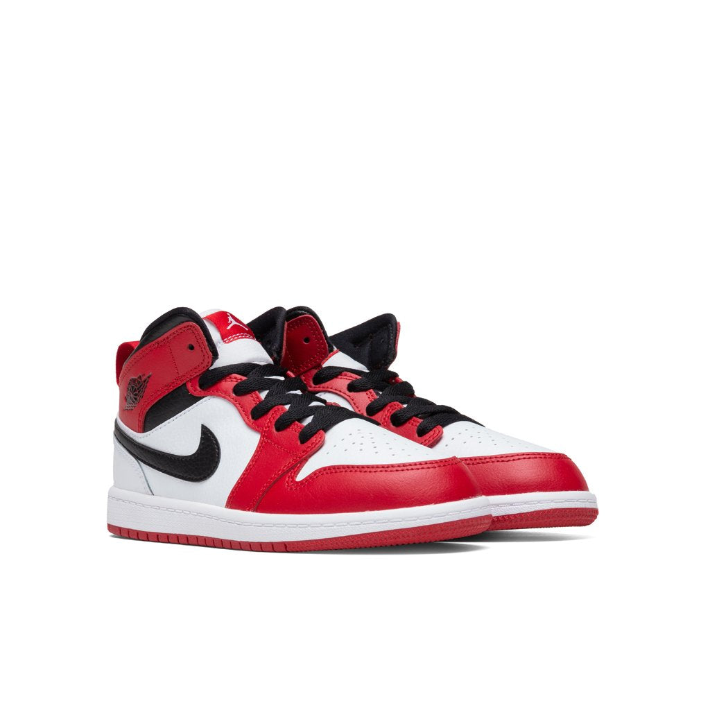 Air Jordan 1 Mid (PS) - White/Gym Red