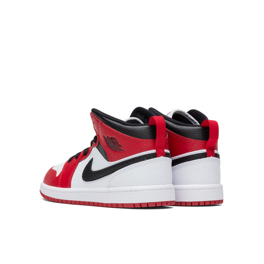 Air Jordan 1 Mid (PS) - White/Gym Red