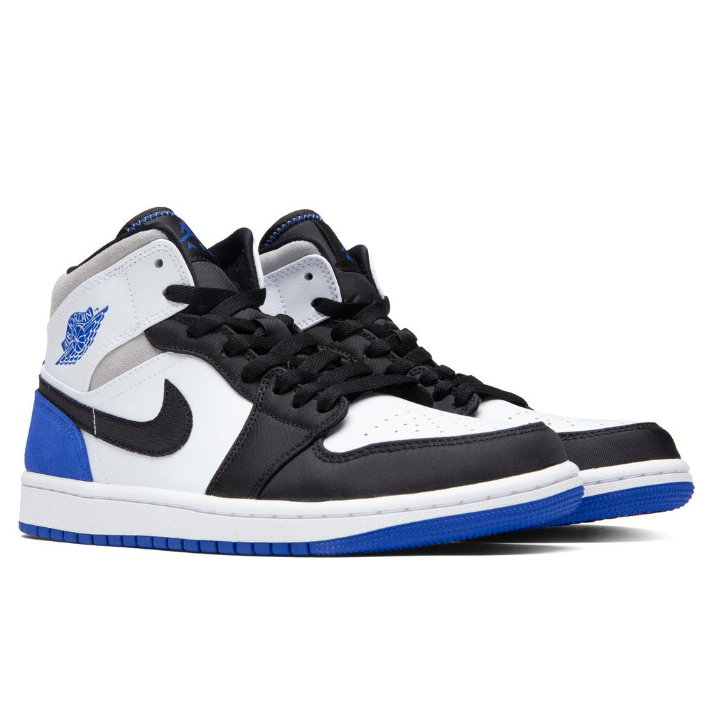 Air Jordan 1 Mid "Royal Black Toe" - Black/White/Blue