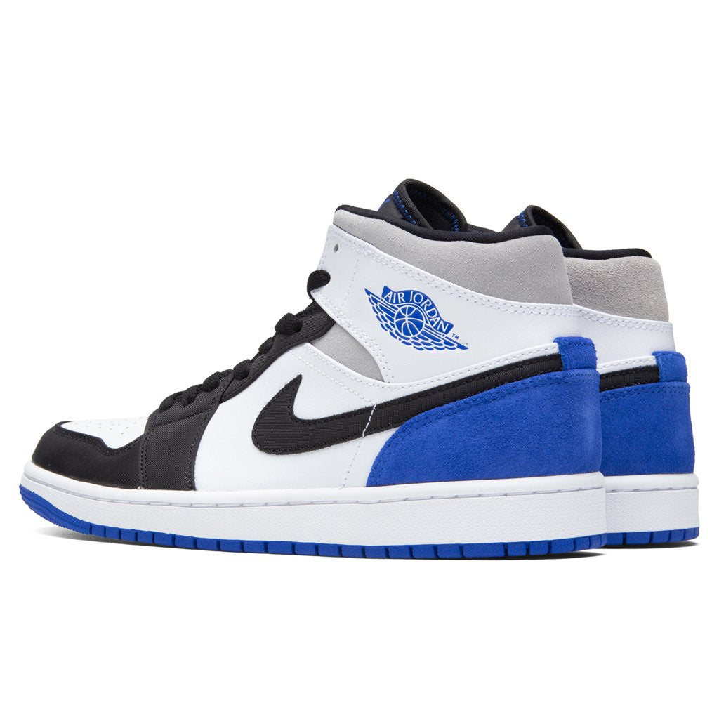 Air Jordan 1 Mid "Royal Black Toe" - Black/White/Blue
