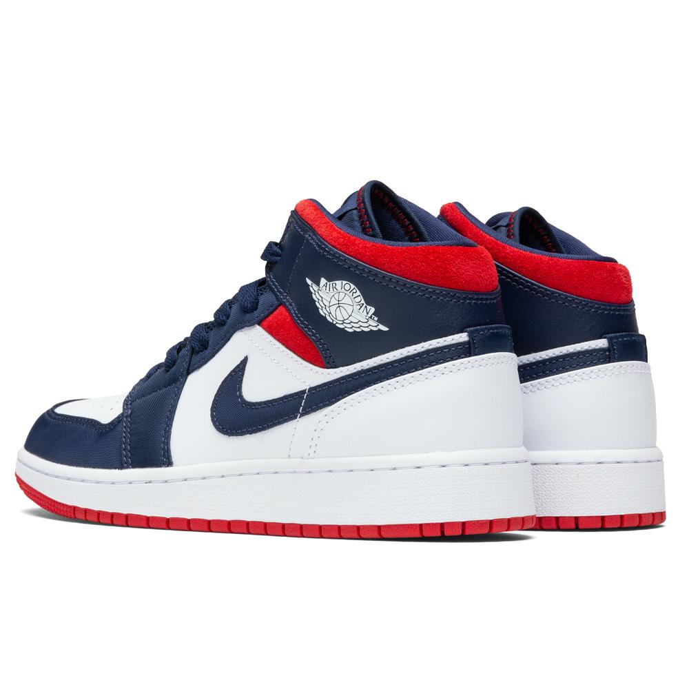 Air Jordan 1 Mid SE (GS) - White/University Red