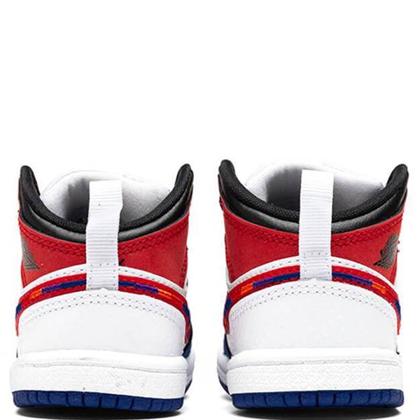 Air Jordan 1 Mid SE (TD) - White/University Red/Rush Blue