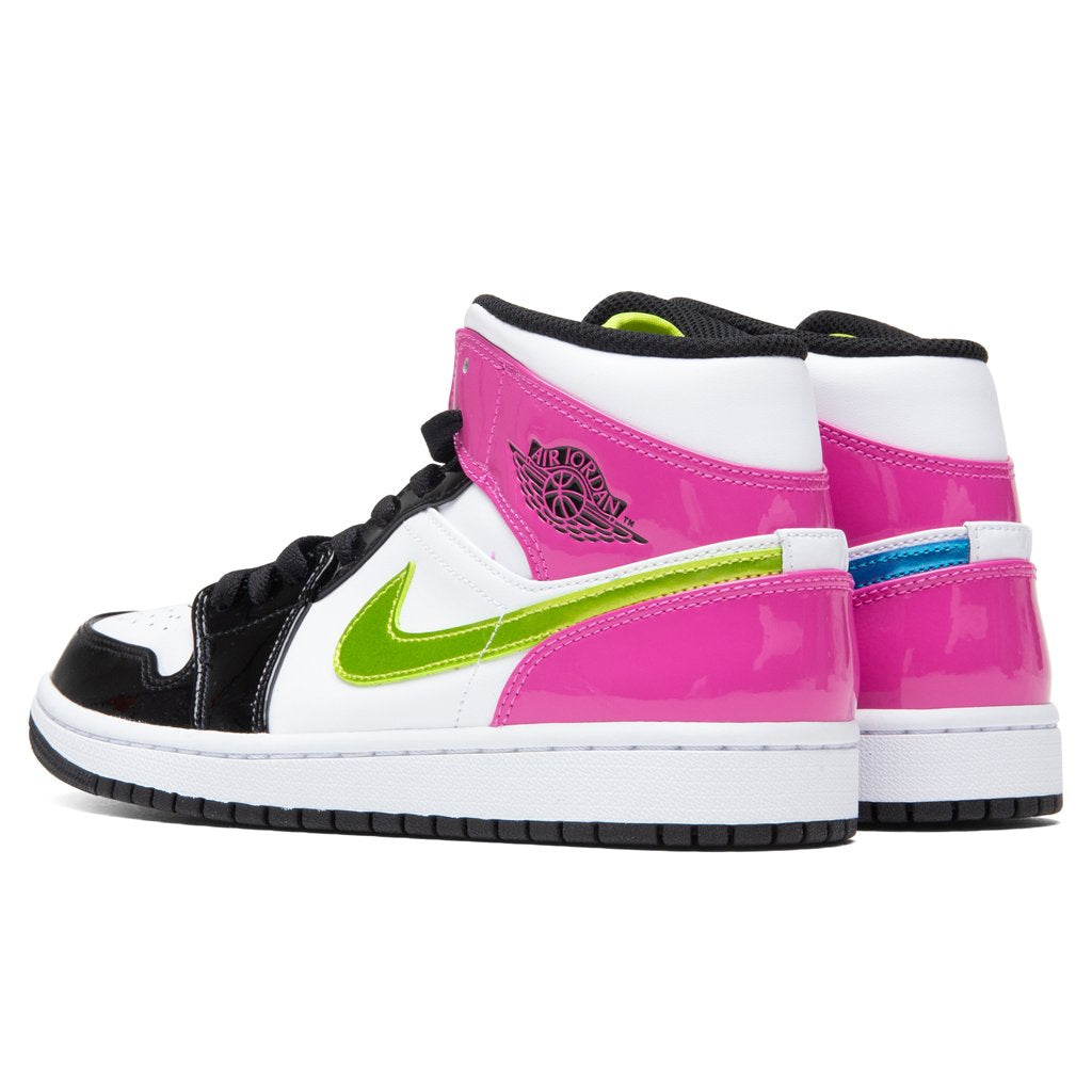 Air Jordan 1 Mid SE - White/Cyber/Active Fuchsia/Black