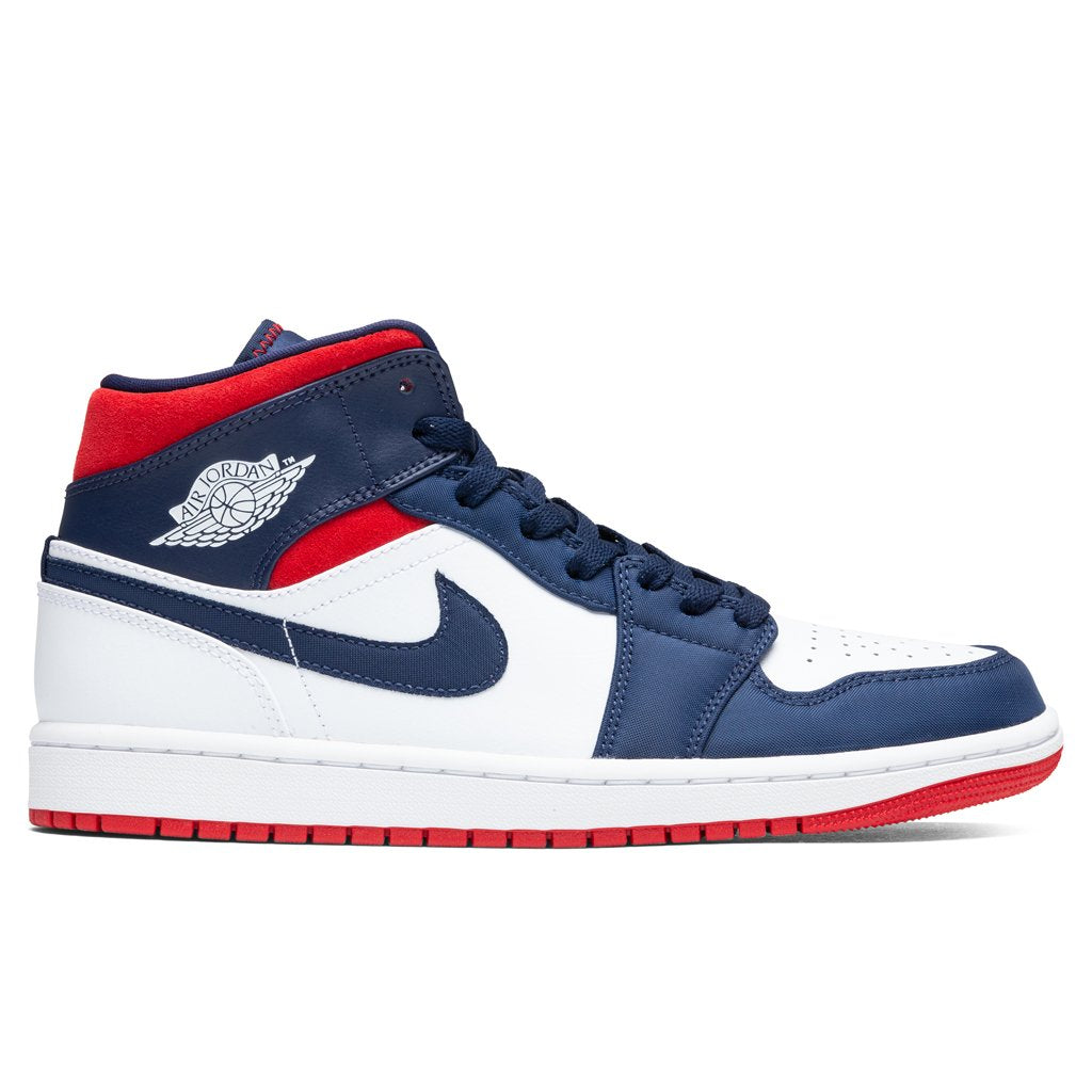Air Jordan 1 Mid SE - White/University Red