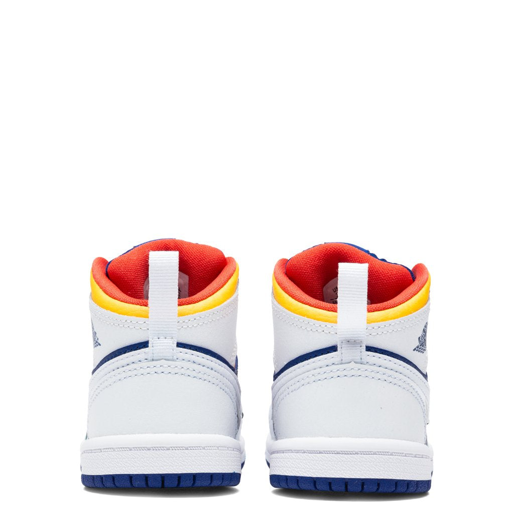 Air Jordan 1 Mid (TD) - White/Laser Orange
