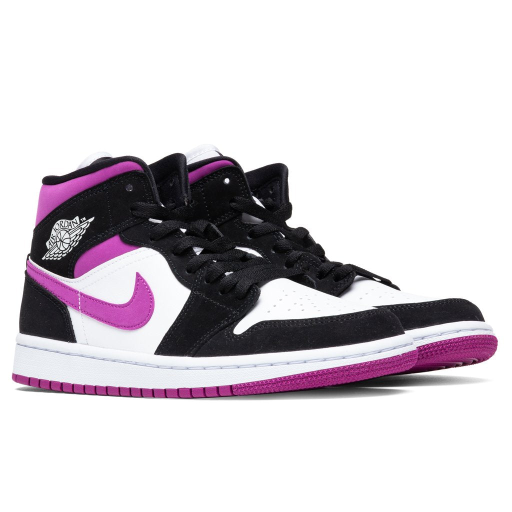 Women's Air Jordan 1 Mid - Black/Cactus Flower