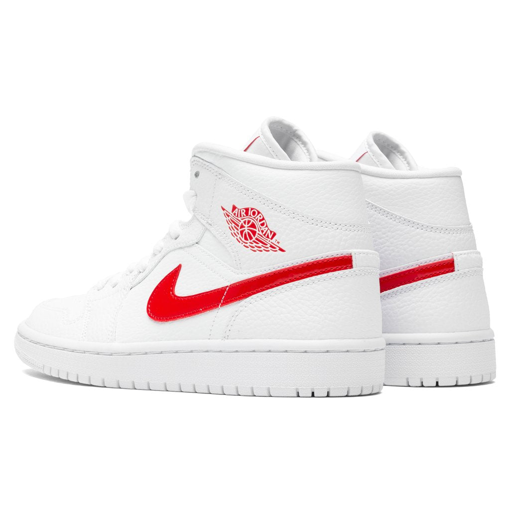 Women's Air Jordan 1 Mid - White/University Red