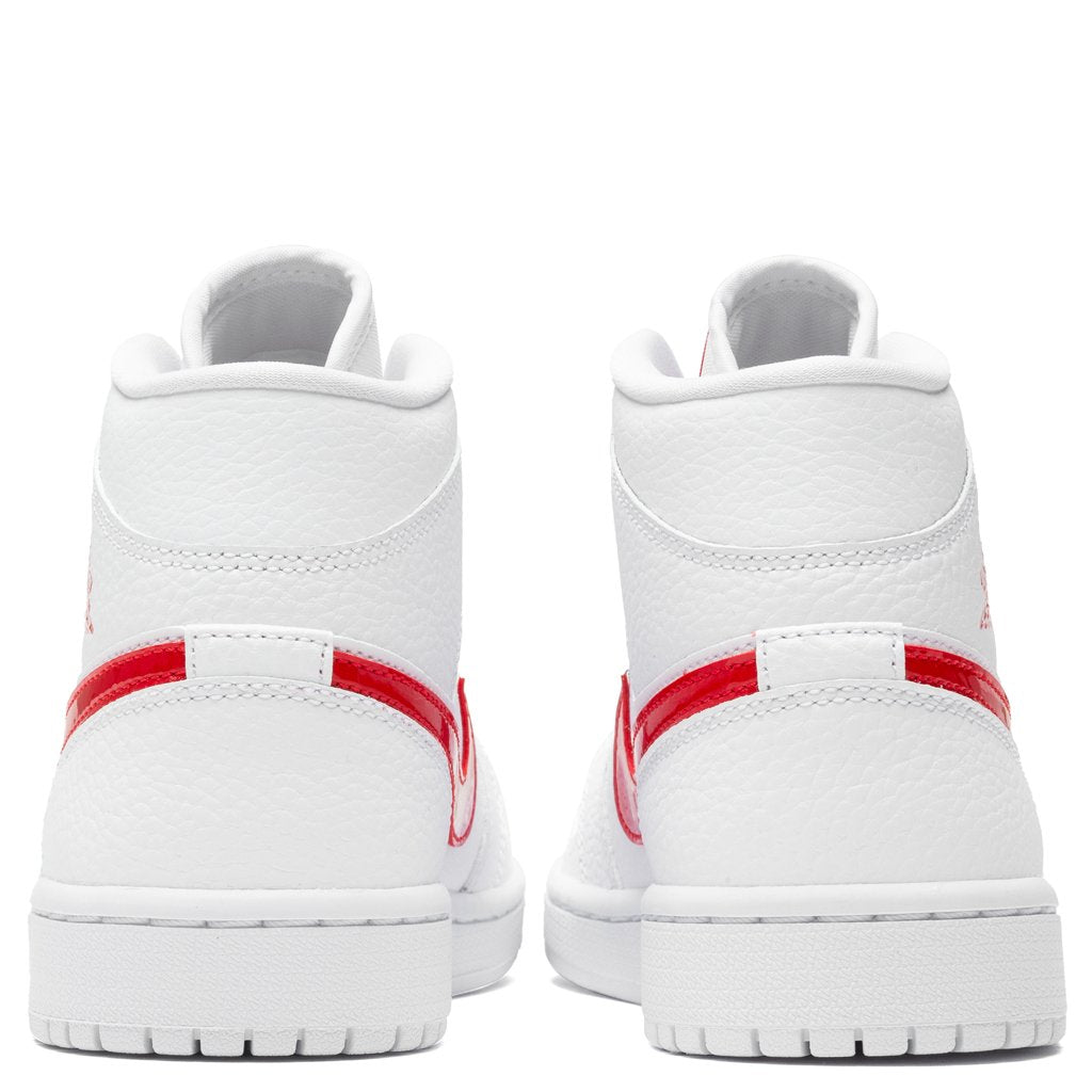Women's Air Jordan 1 Mid - White/University Red