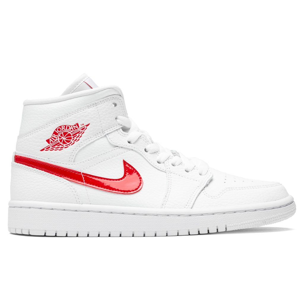 Women's Air Jordan 1 Mid - White/University Red