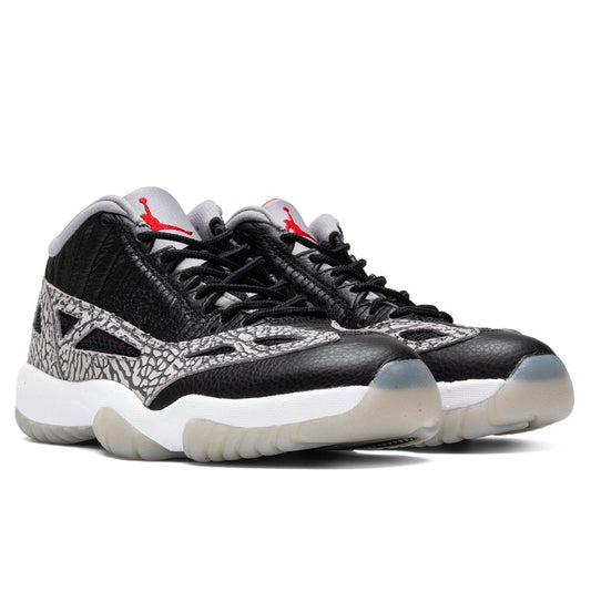 Air Jordan 11 Retro Low IE "Black Cement" - Black/Fire Red