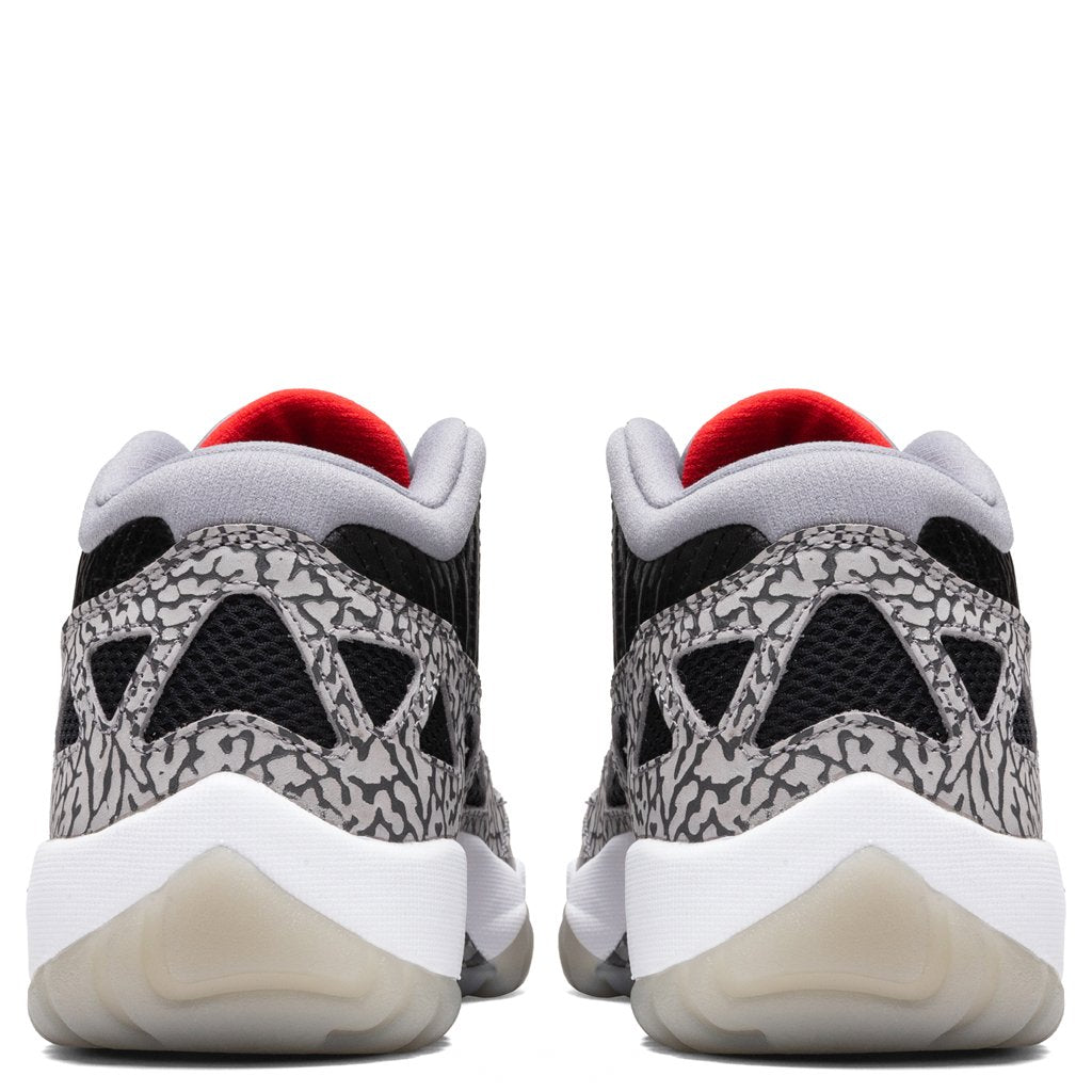 Air Jordan 11 Retro Low IE "Black Cement" - Black/Fire Red