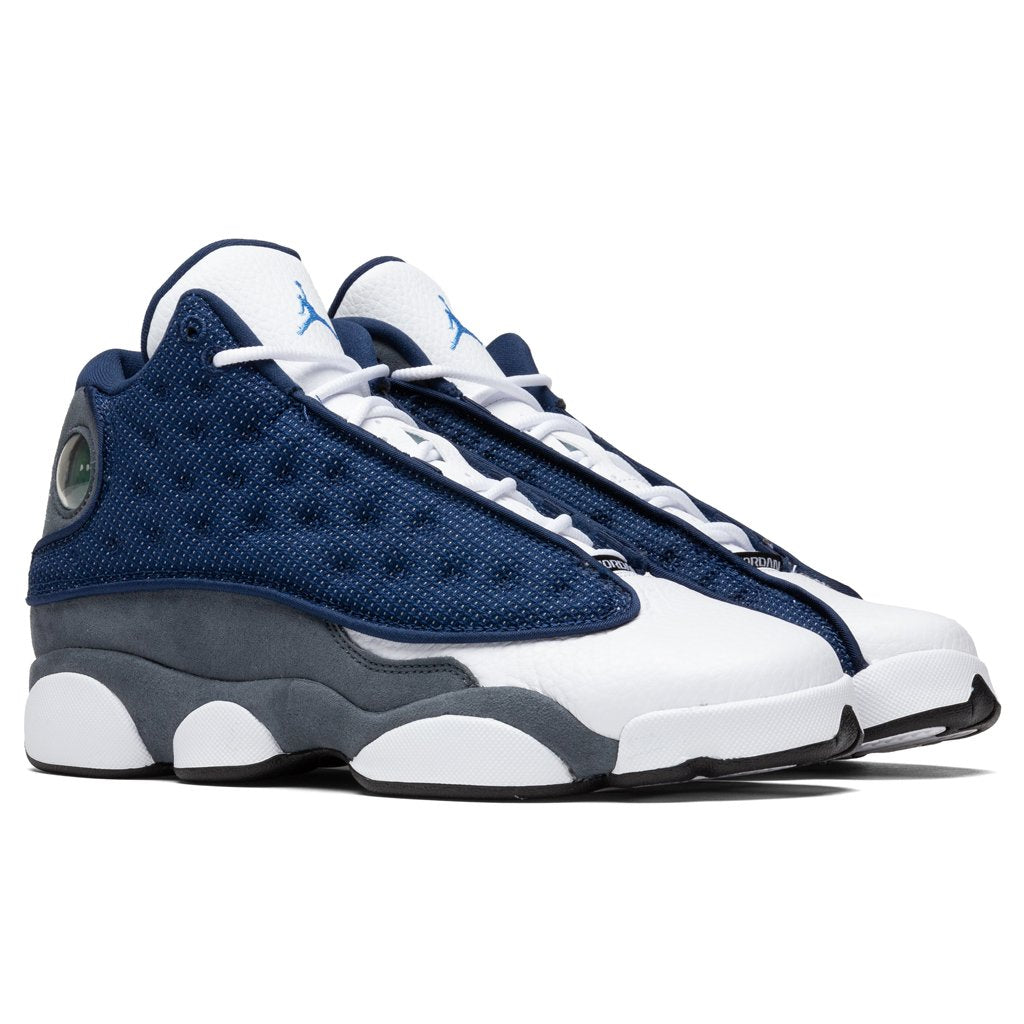 Air Jordan 13 Retro (GS) "Flint Grey" - Navy/University Blue