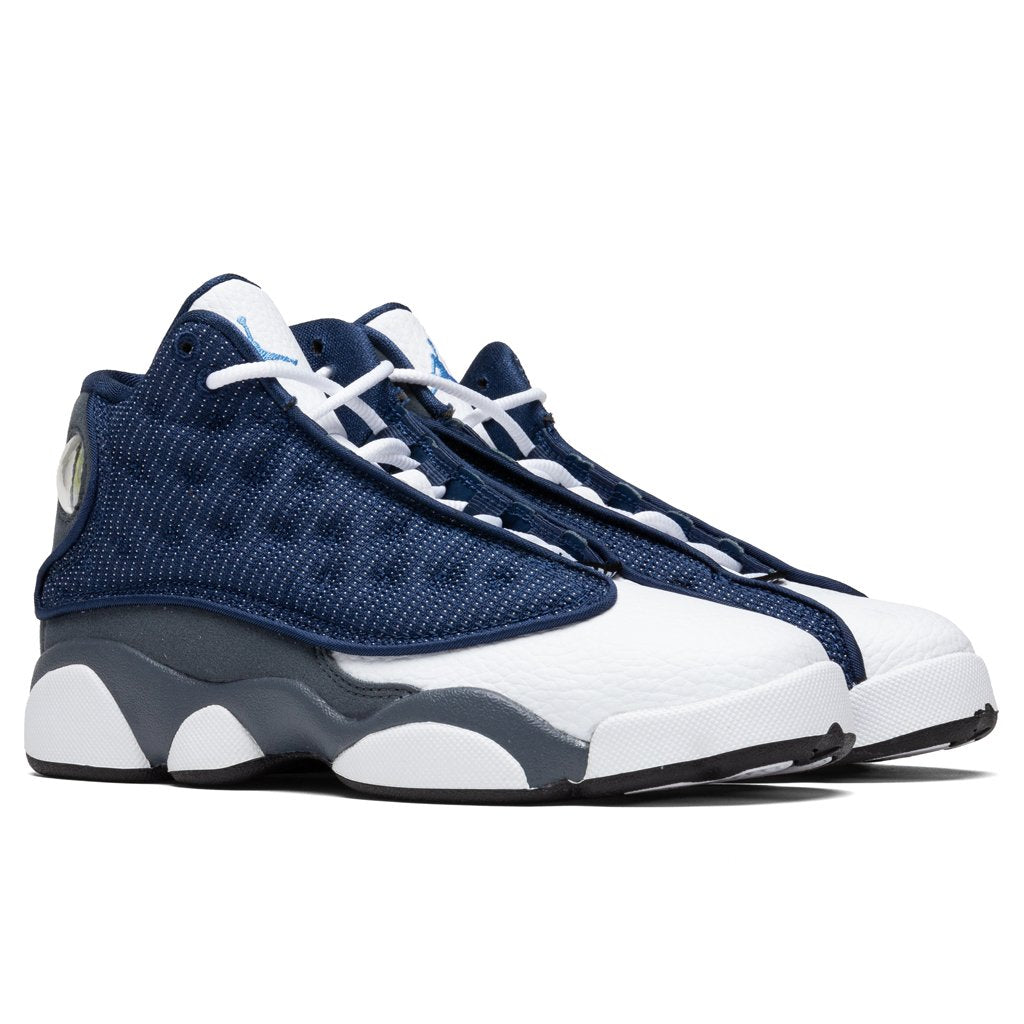 Air Jordan 13 Retro (PS) "Flint Grey" - Navy/University Blue